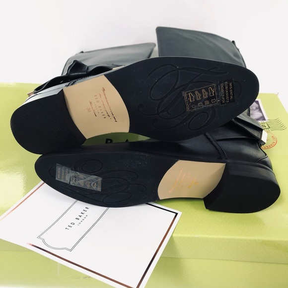 Ted Baker Tall Black Leather Knee High Boot - Picture 8 of 13